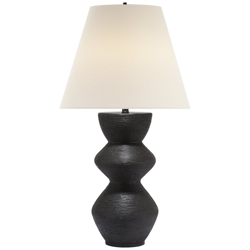 One Light Table Lamp from the Utopia Collection in Aged Iron Finish by Visual Comfort Signature