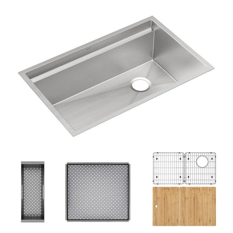 Sink Kit Circuit Chef 32-1/2 x 20-1/2 Inch 1 Bowl Stainless Steel/Brown Undermount