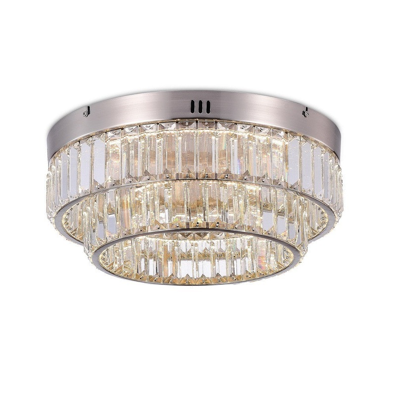 Stella LED Flush Mount – Satin Nickel / 15.74