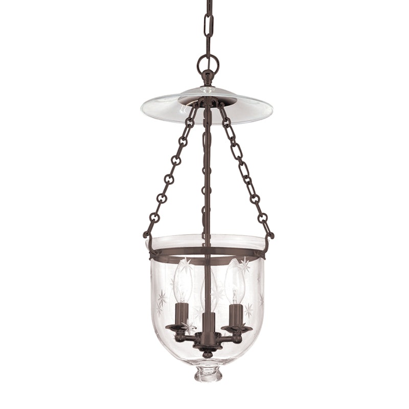 Three Light Pendant from the Hampton Collection in Old Bronze Finish by Hudson Valley