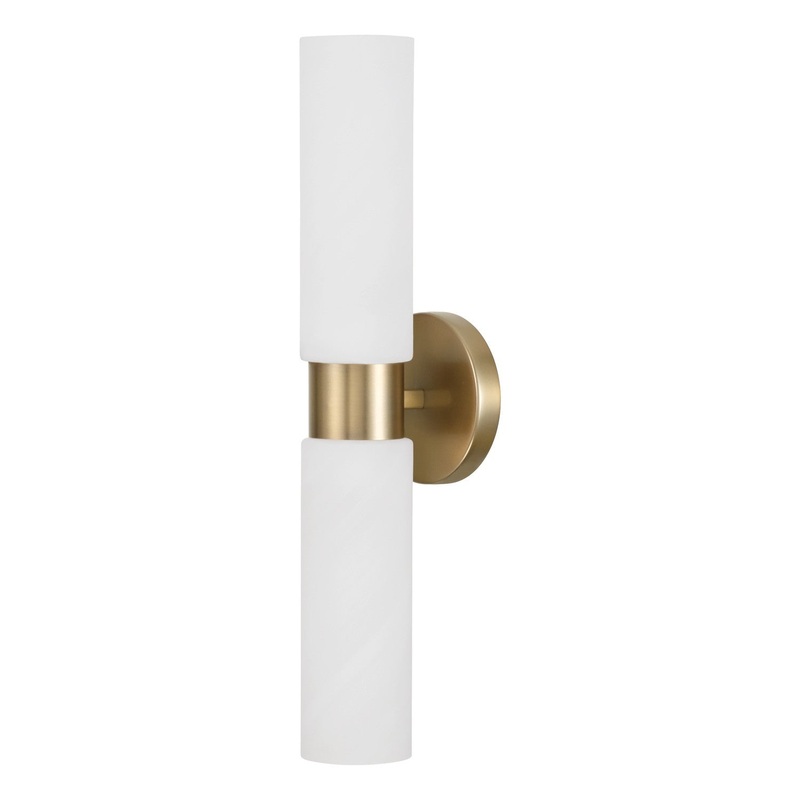 Two Light Wall Sconce from the Alyssa Collection in Aged Brass Finish by Capital Lighting