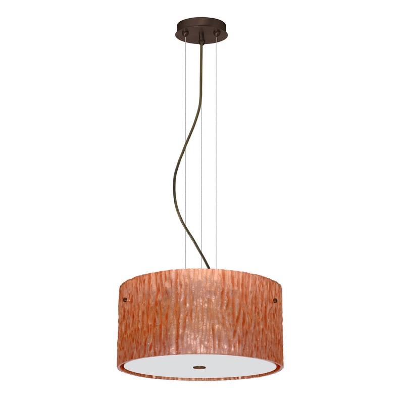 Besa 1KV-4008CS-LED-BR Tamburo Three Light Pendant Bronze (Discontinued)