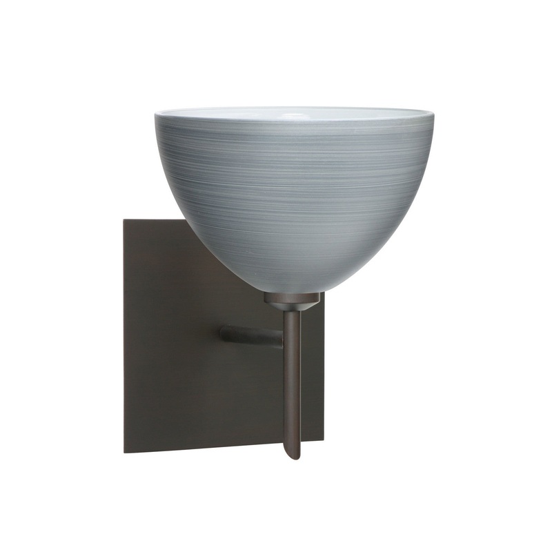 Besa 1SW-4679TN-BR-SQ Brella One Light Wall Sconce Bronze