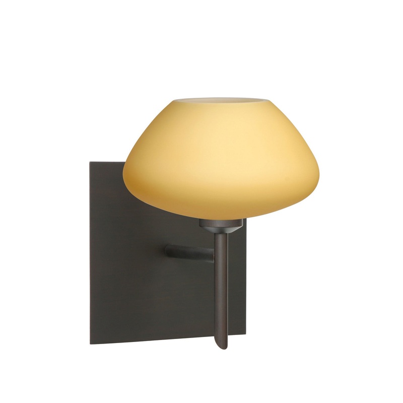 Besa 1SW-5410VM-BR-SQ Peri One Light Wall Sconce Bronze
