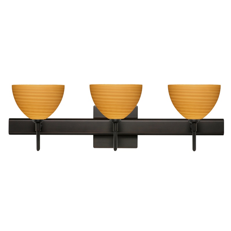 Besa 3SW-4679OK-BR-SQ Brella Three Light Wall Sconce Bronze