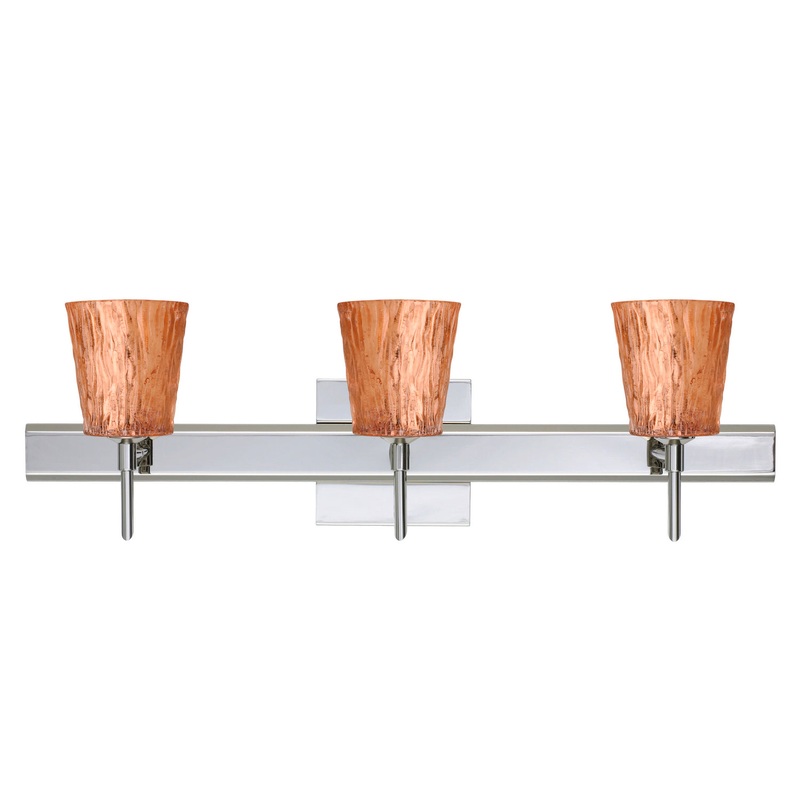 Besa 3SW-5125CF-CR-SQ Nico Three Light Wall Sconce Chrome (Discontinued)