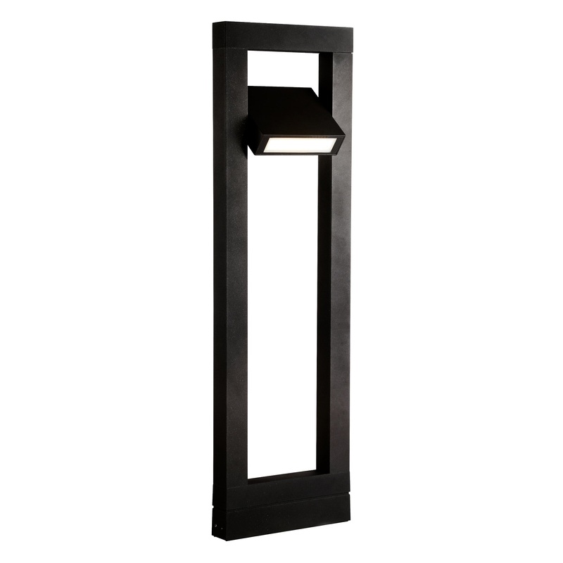 Crois 36″ LED Bollard Round Black