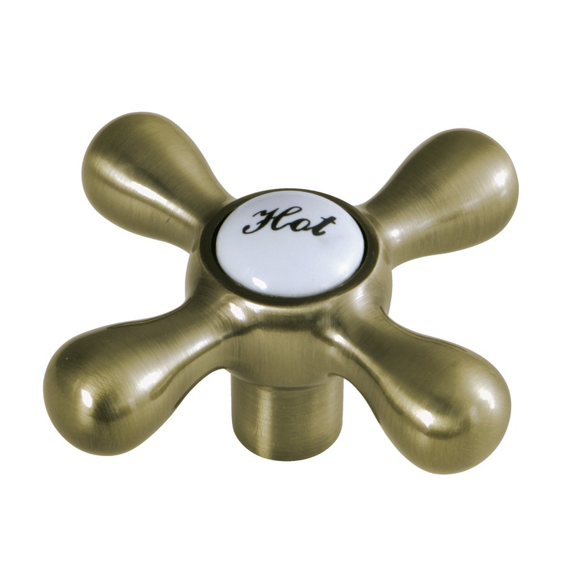 KSH266ABH Hot Metal Cross Handle, Antique Brass