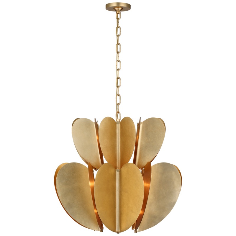 LED Chandelier from the Danes Collection in Gild Finish by Visual Comfort Signature