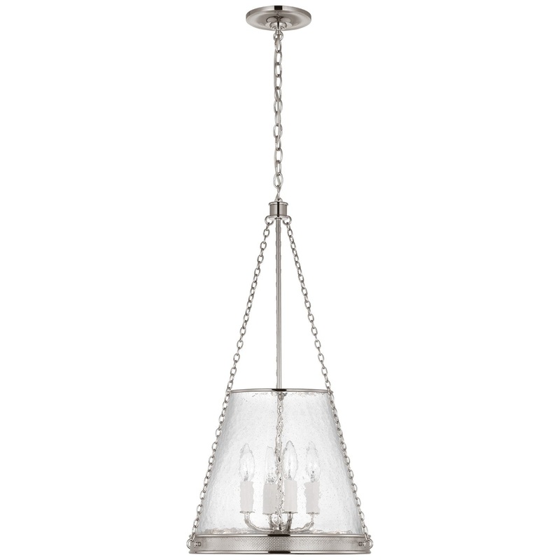 LED Pendant from the Reese Collection in Polished Nickel Finish by Visual Comfort Signature