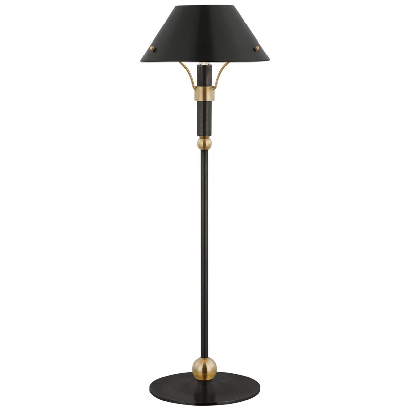 LED Table Lamp from the Turlington Collection in Bronze And Hand-Rubbed Antique Brass Finish by Visual Comfort Signature