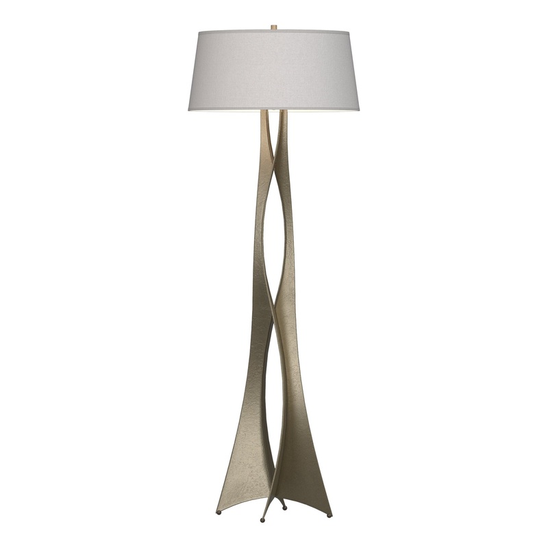 Moreau Floor Lamp Soft Gold Flax Shade (SE)