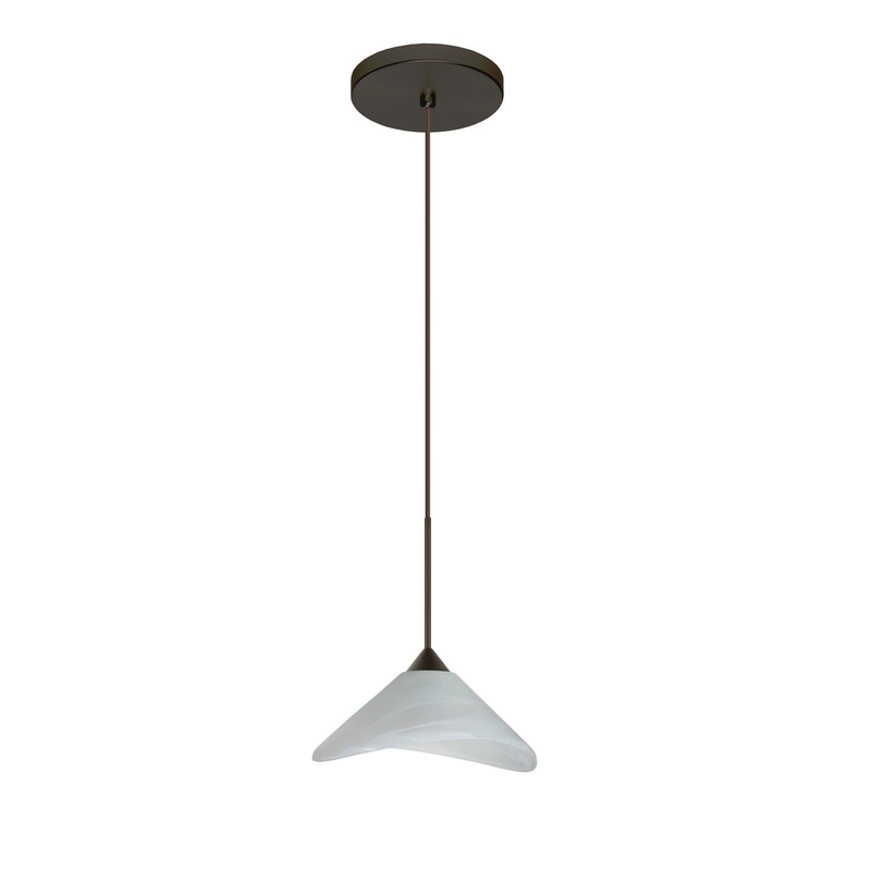 One Light Pendant from the Hoppi Collection in Bronze Finish by Besa