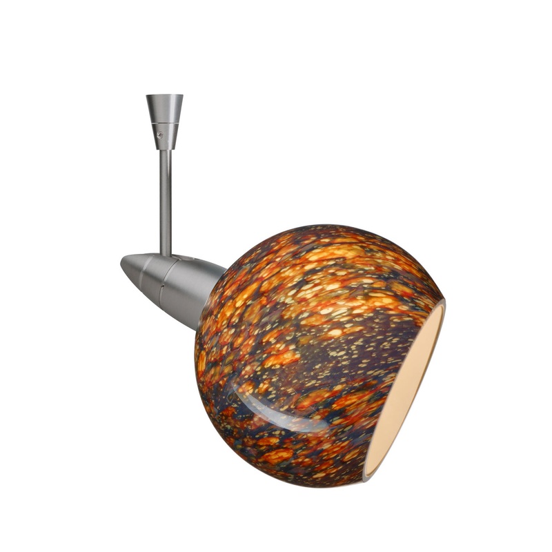 One Light Spotlight from the Palla Collection in Satin Nickel Finish by Besa