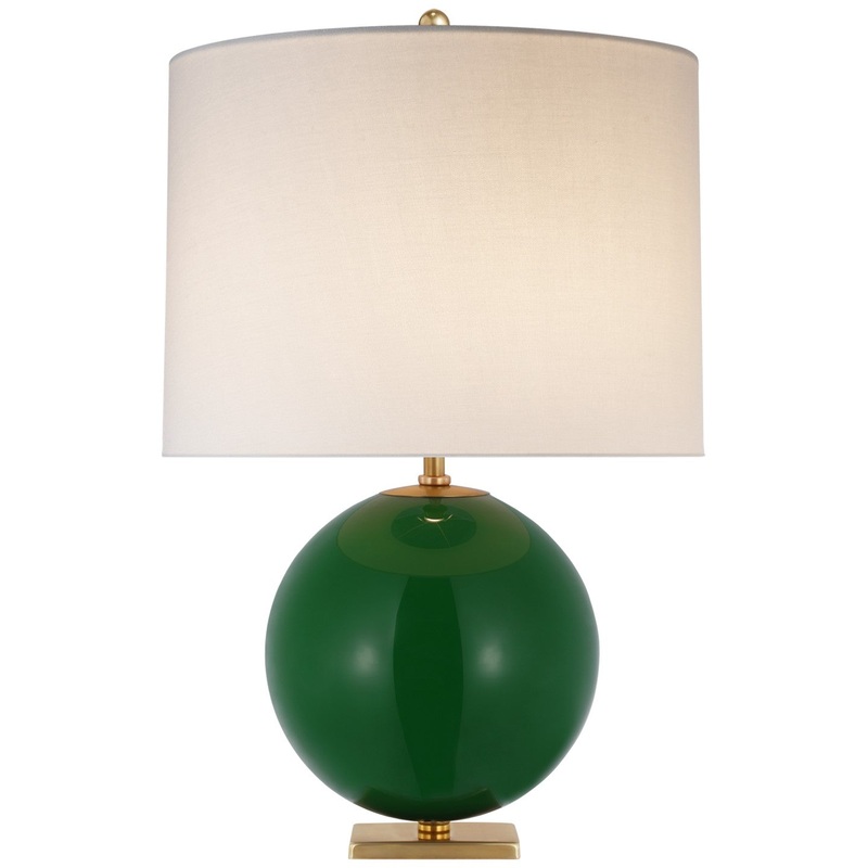 One Light Table Lamp from the Elsie Collection in Green Finish by Visual Comfort Signature