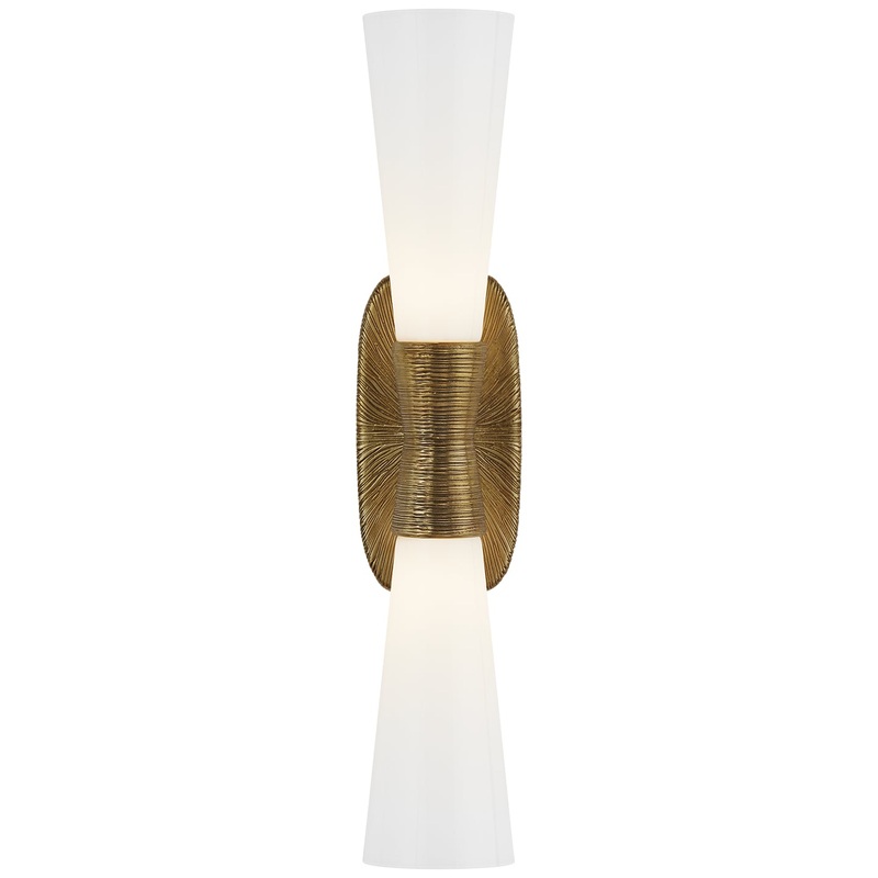 Two Light Bath Sconce from the Utopia Collection in Gild Finish by Visual Comfort Signature