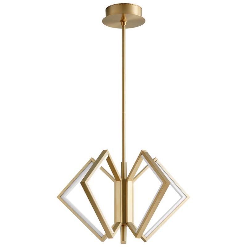 Acadia Five-Light 25″ LED Chandelier – Aged Brass