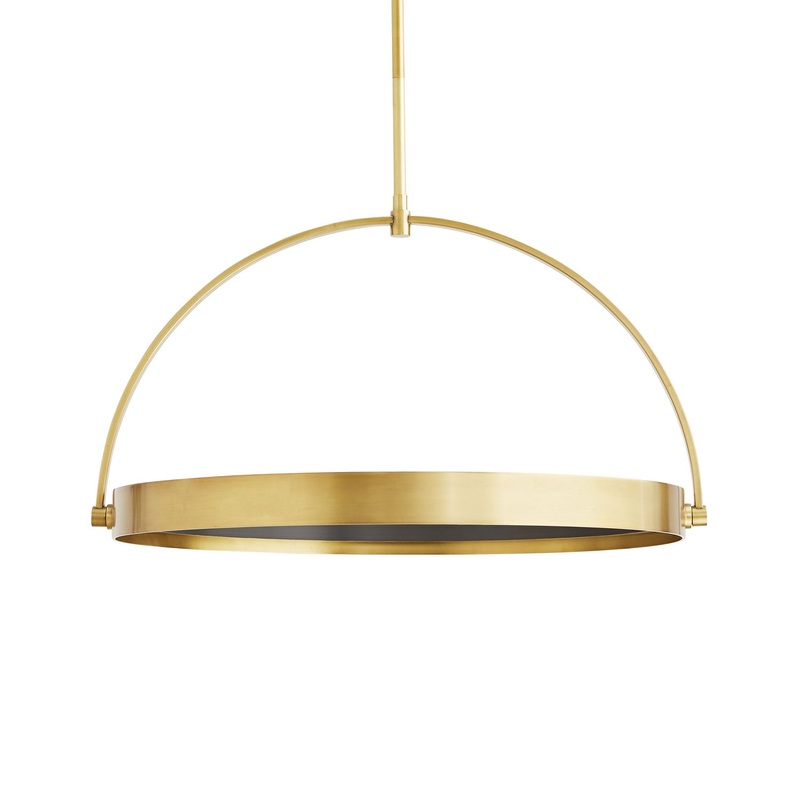 Arteriors 49389 Fisk LED Pendant Antique Brass