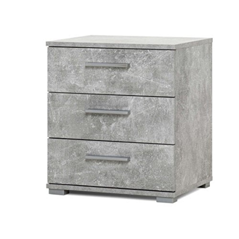 AVANTI TRENDSTORE – Elora – Comodino in legno laminato, disponibile in diversi colori e misure (Grigio, LAP 45x50x34 cm)
