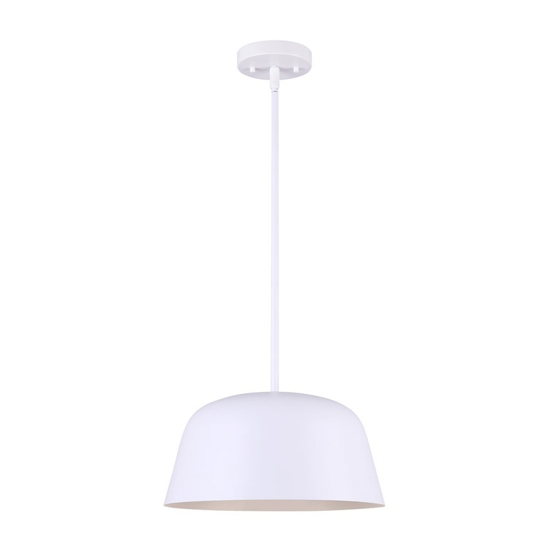 Canarm IPL1098A01WH Kiliam One Light Pendant Matte White (Discontinued)