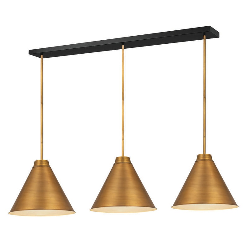 Eaton 3-Light Pendant Rubbed Brass