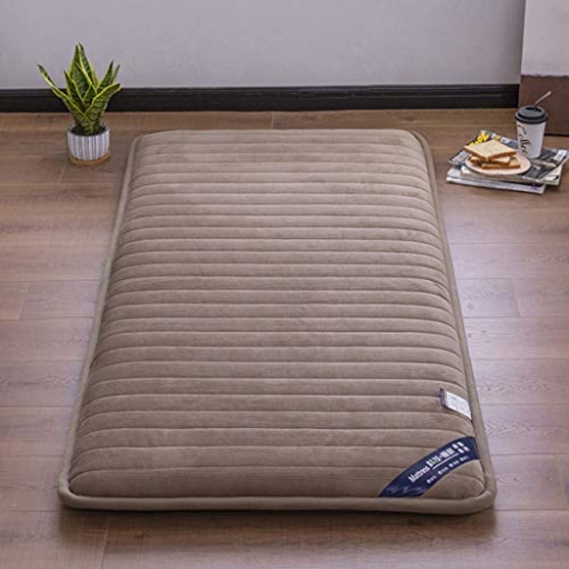 GLzcyoo Futon Materasso a Due Biancheria da Letto, Thick Premium Materasso Pad, futon Giapponese Tatami Dormire, Trapuntato Equipaggiata Materasso for dormitorio, casa, Leggero, Portatile