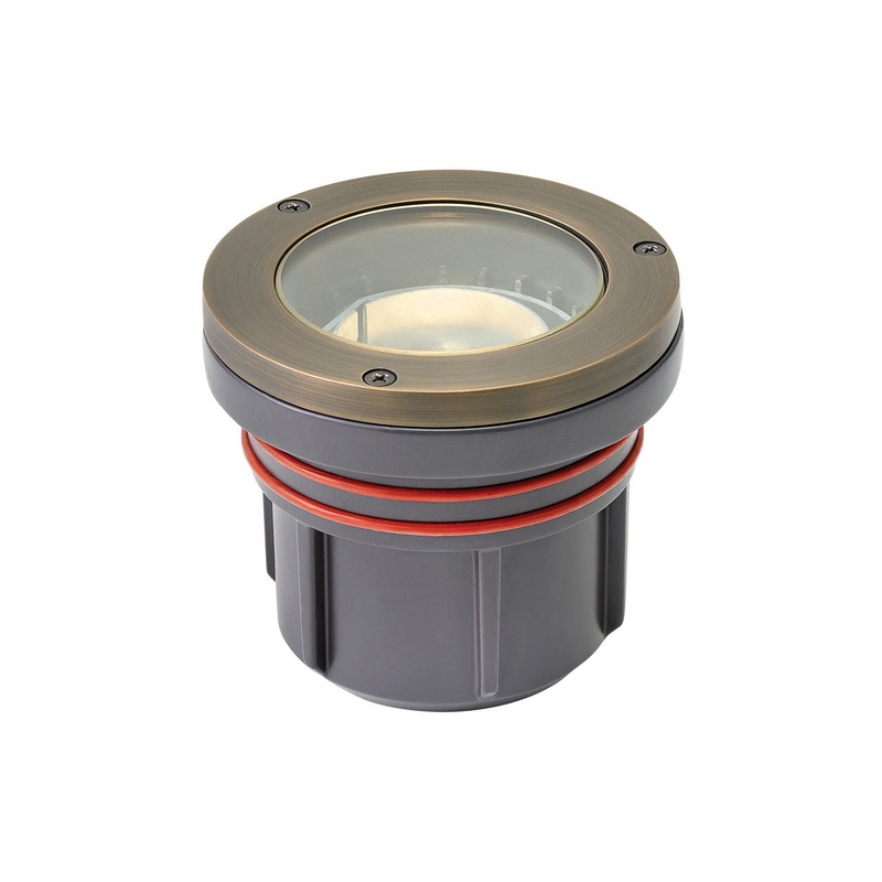 LED Flat Top Well Light from the Hardy Island Flat Top Well Light Collection in Matte Bronze Finish by Hinkley