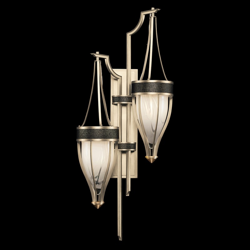 Mirage 41.5″H Sconce Champagne/Brass/Black Knight
