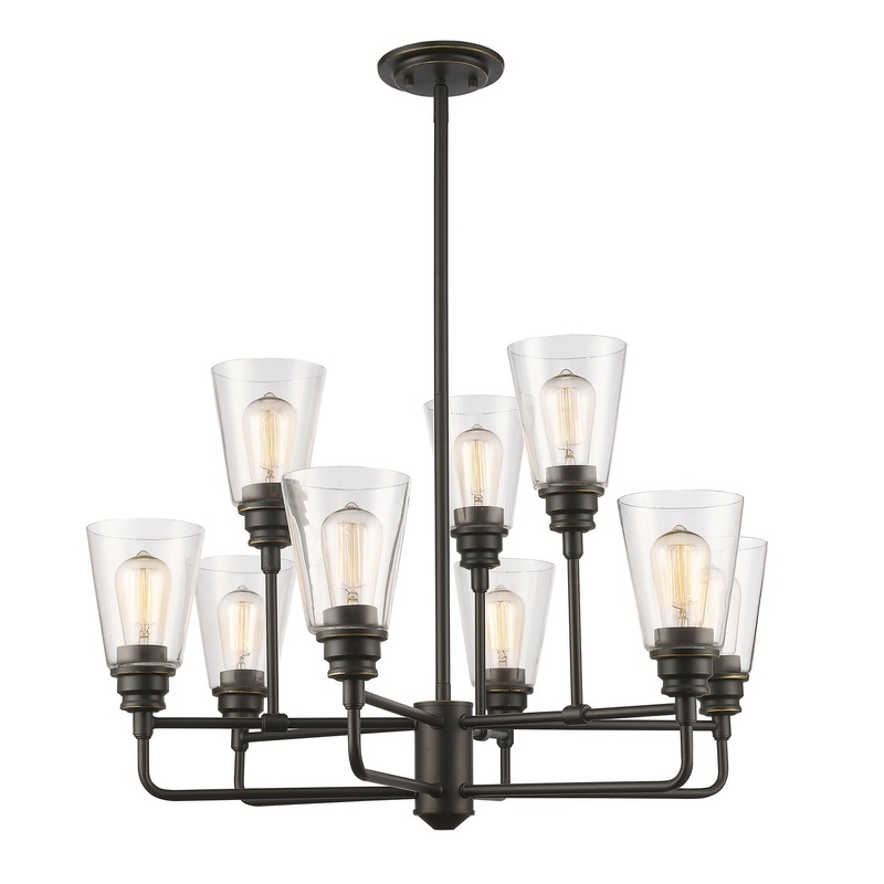 Nine Light Chandelier from the Annora Collection in Olde Bronze Finish by Z-Lite