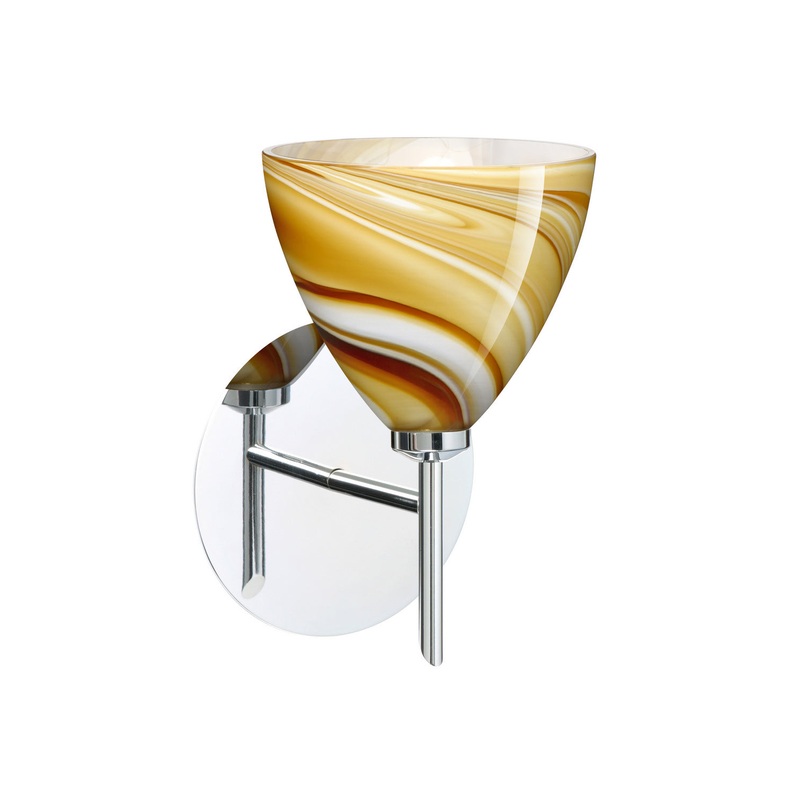 One Light Wall Sconce from the Mia Collection in Chrome Finish by Besa