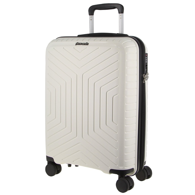 Pierre Cardin 76cm Large Hard-Shell Suitcase Travel Luggage Bag – White
