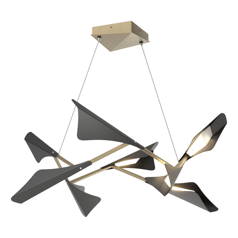 Plume 8-Light LED Pendant Soft Gold Black