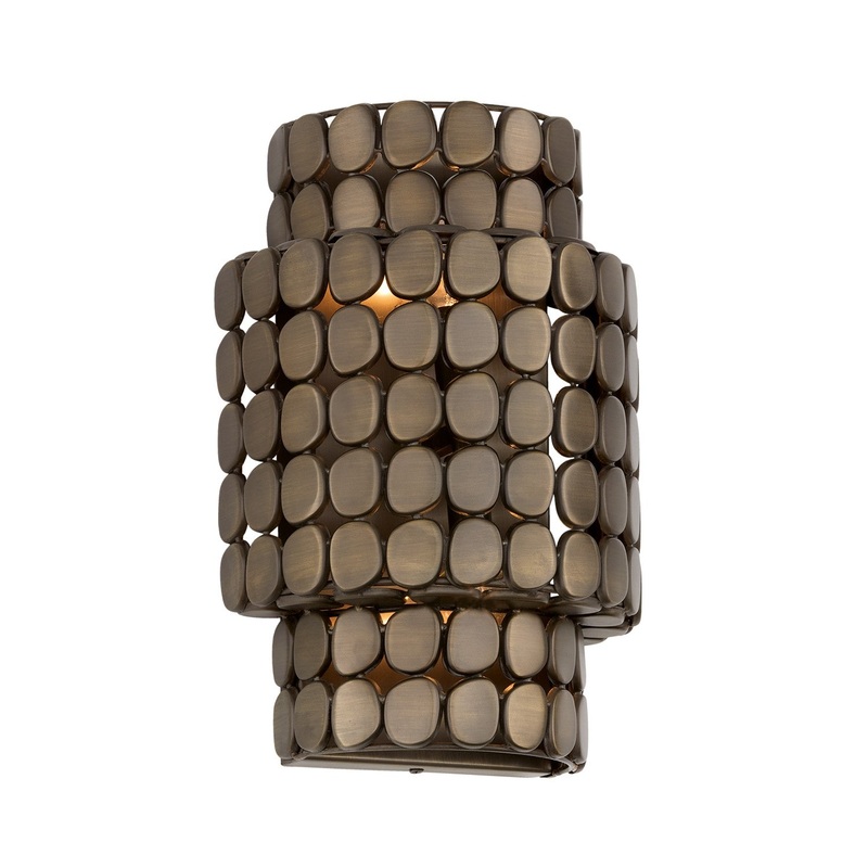 Two Light Wall Sconce from the Eliana Collection in Dark Brass Finish by Capital Lighting
