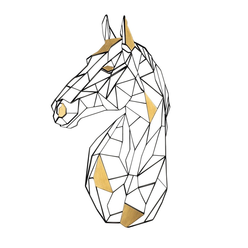 Wall Art from the Geometric Animal Kingdom Collection in Matte Black/Antique Gold Leaf Finish by Varaluz