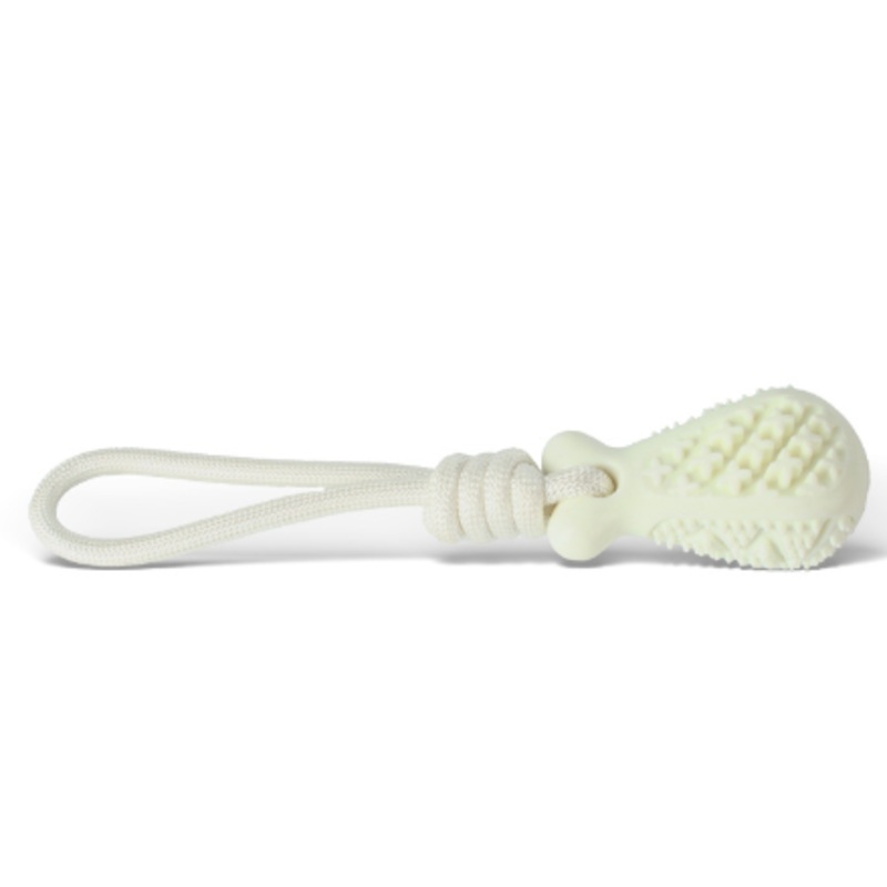 White Single Drop of Water Durable Cotton Rope Dog Toy Set (3-Pack) – Chew, Tug & Treat Dispensing Ball for Dental Health