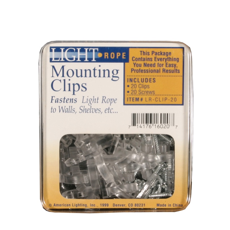 American Lighting LR-CLIP-20 20 Rope Light Mounting Clips With Screws (Discontinued)