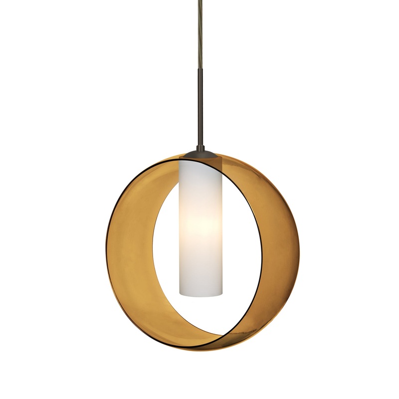 Besa 1JT-PLATOAM-BR Plato One Light Pendant Bronze