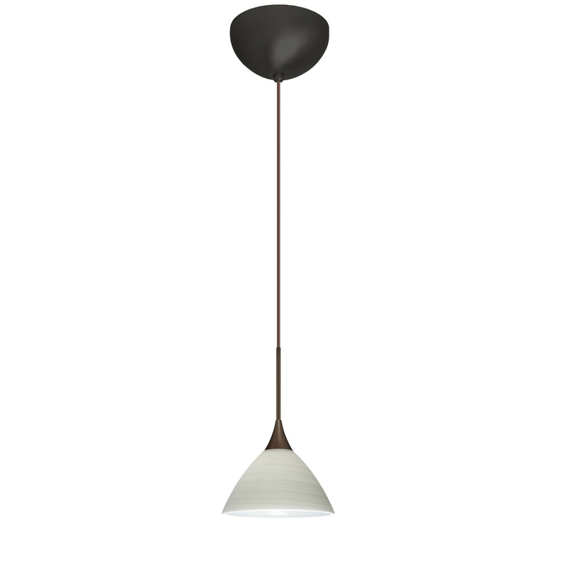 Besa 1XC-1743KR-BR Domi One Light Pendant Bronze