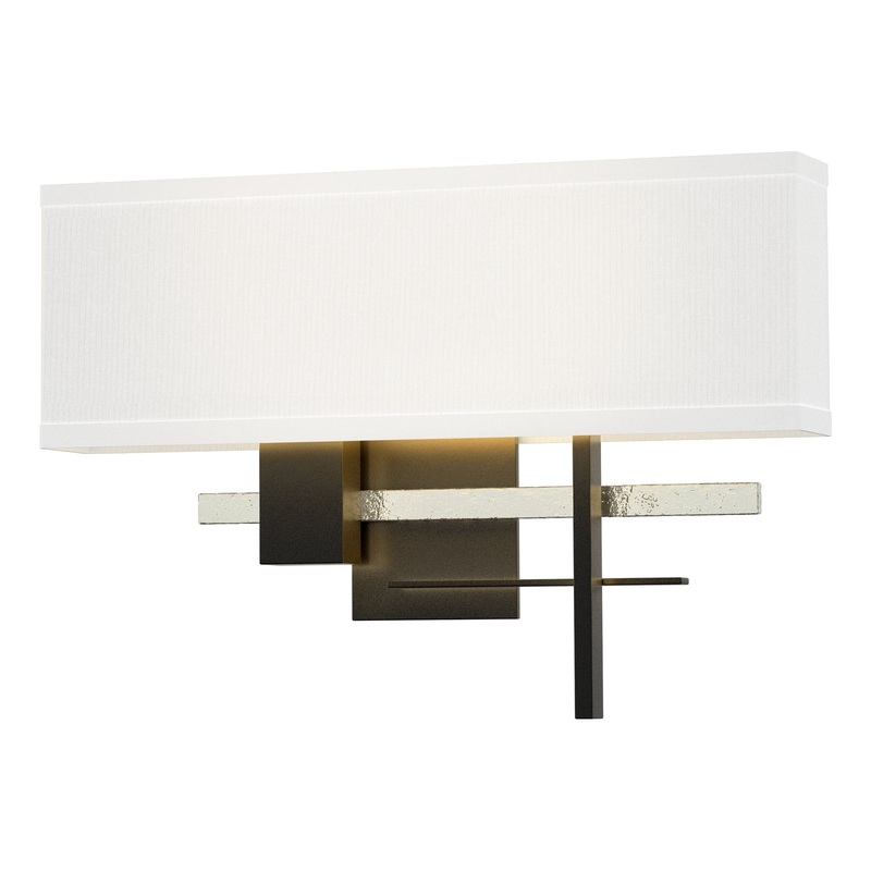Cosmo Sconce Black Sterling Natural Anna Shade (SF)