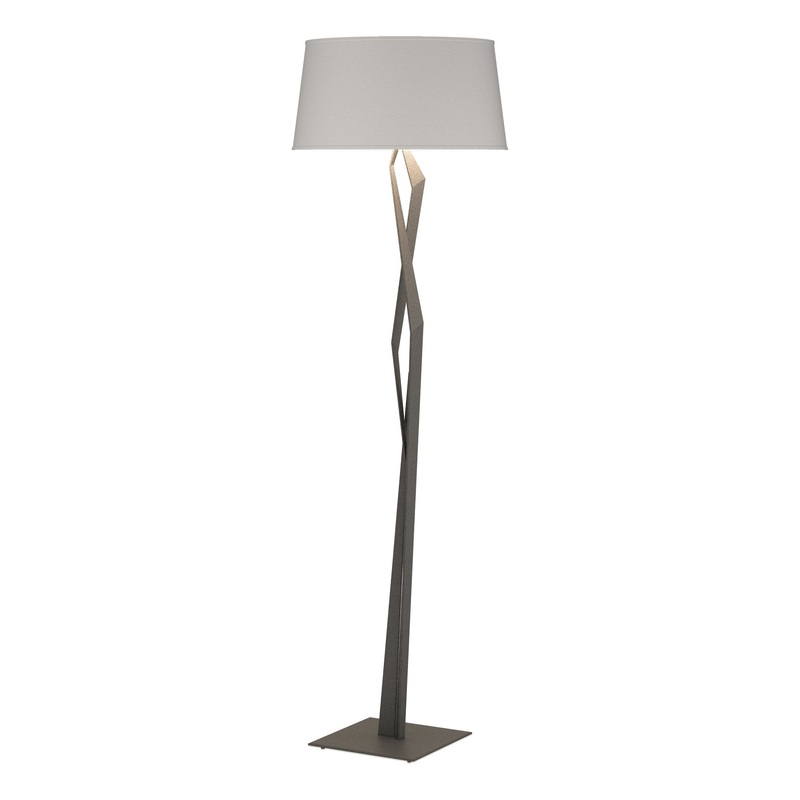 Facet Floor Lamp Natural Iron Flax Shade (SE)