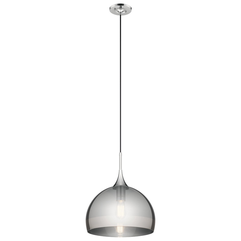 Kichler 43359CH One Light Pendant, Chrome
