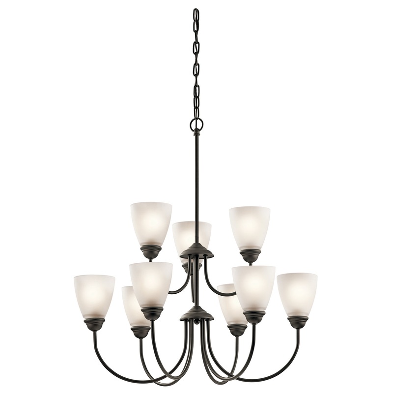 Kichler 43639OZ Nine Light Chandelier, Olde Bronze
