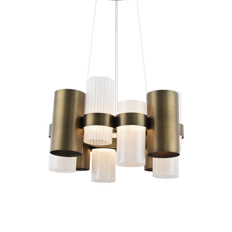 LED Chandelier from the Harmony Collection in Aged Brass Finish by Modern Forms