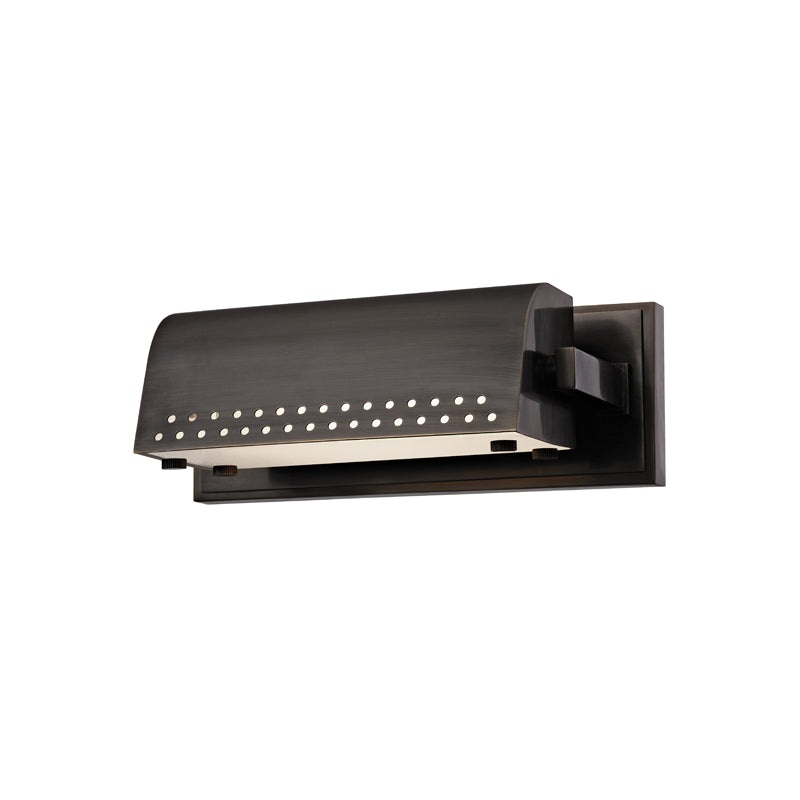 LED Picture Light from the Garfield Collection in Distressed Bronze Finish by Hudson Valley