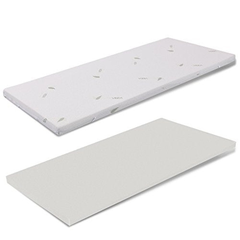 miasuite i sogni italiani Topper CORRETTORE in MEMORYFOAM per Materasso Singolo 80×200 Altezza 3 CM SFODERABILE Aloe Vera