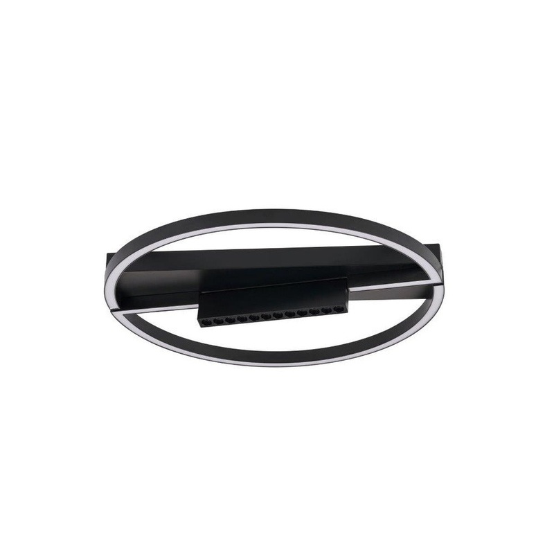 Milo Circle LED Flush Mount Black
