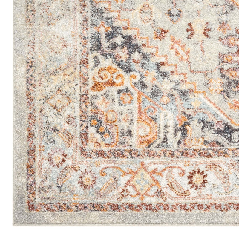 Ornate Persian Vintage Rug – Grey – 240×240