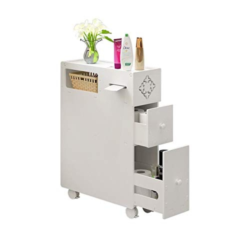SuDeLLong Cassettiere in plastica per Abbigliamento Bagno Cassetto Piedi Governo Storage Unit Rettangolare Cassetto Torre 19.5X53X65cm (Color : White, Size : 19.5X53X65cm)