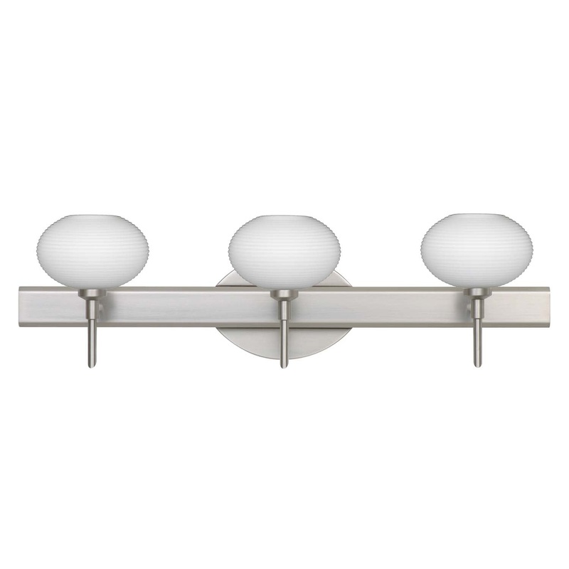 Three Light Wall Sconce from the Lasso Collection in Satin Nickel Finish by Besa