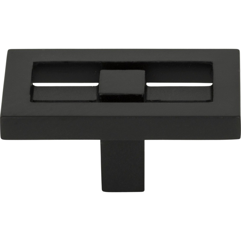 Atlas Homewares Nobu Rectangle Knob 1 3/4 Inch Matte Black